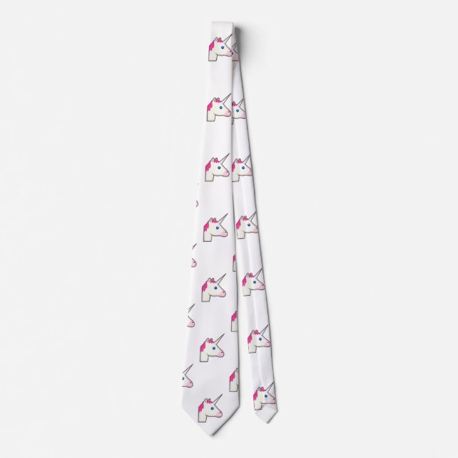 unicorn emoji menswees mennecktie Krawatte (Vorderseite)