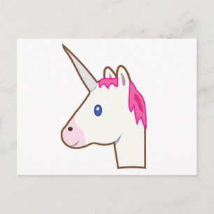 Unicorn emoji postkarte