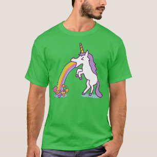 Unicorn Erbrechen Funny Rainbow Mythisches Pferd T-Shirt