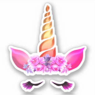 Unicorn Eye Lashes Aufkleber