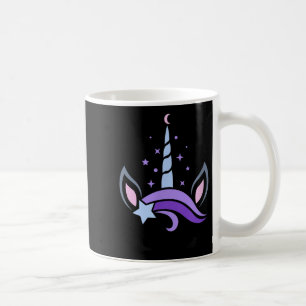 Unicorn Face Eyelashes Celestial Moon Star Kaffeetasse
