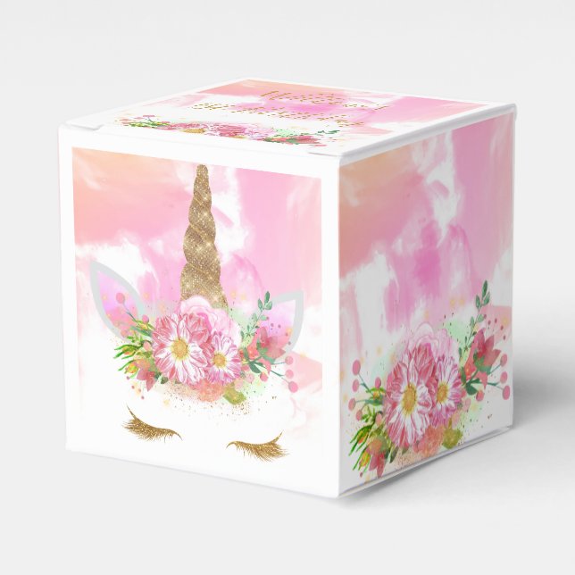 Unicorn Face Favor Bag Geschenkschachtel (Vorderseite)