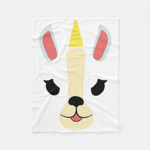 Unicorn Face Funny Angry Niedlich Halloween Kostüm Fleecedecke
