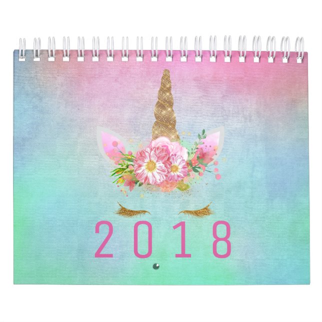 Unicorn Face Horn Glitzer Rosa Ristorante La Lanch Kalender (Titelbild)
