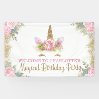 Unicorn Face Niedlich Unicorn Geburtstagsparty Ban Banner