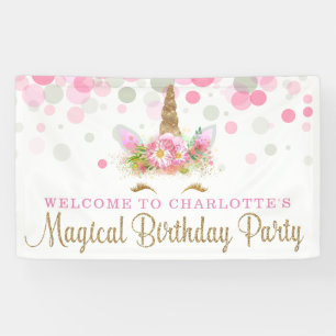 Unicorn Face Niedlich Unicorn Geburtstagsparty Ban Banner