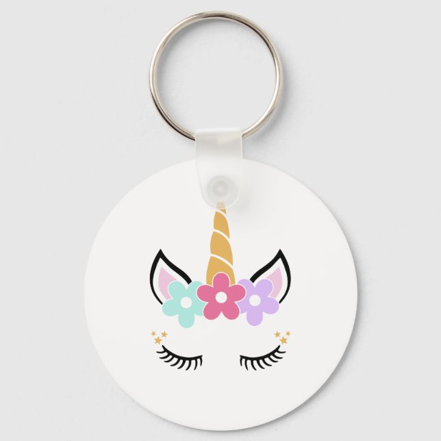 Unicorn Face Schlüsselanhänger (Vorderseite)