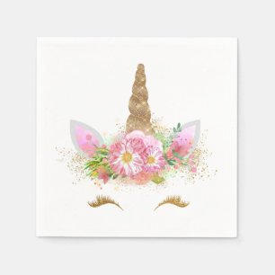 Unicorn Face Unicorn Paper Napkins Serviette