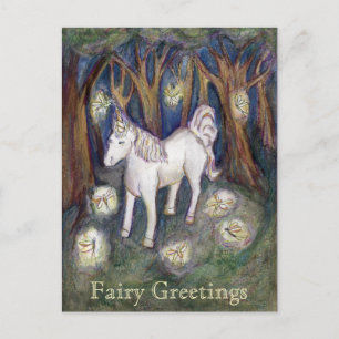 Unicorn Fairy Grußkarten Postkarte