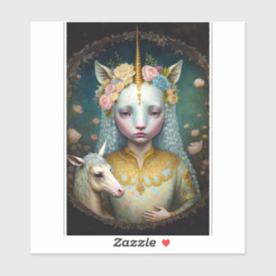 Unicorn Fantasy Art Aufkleber