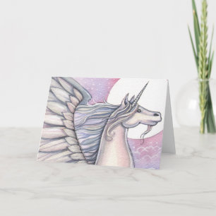 Unicorn Fantasy Art Grußkarte Karte