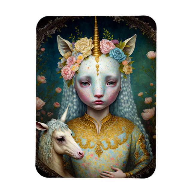 Unicorn Fantasy Art Magnet (Vertikal)