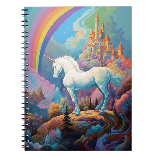 Unicorn Fantasy Art Notizblock (Vorderseite)