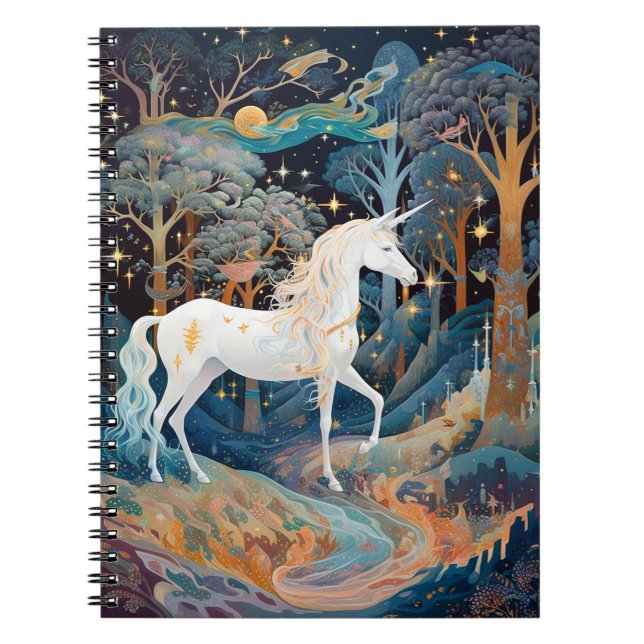 Unicorn Fantasy Art Notizblock (Vorderseite)