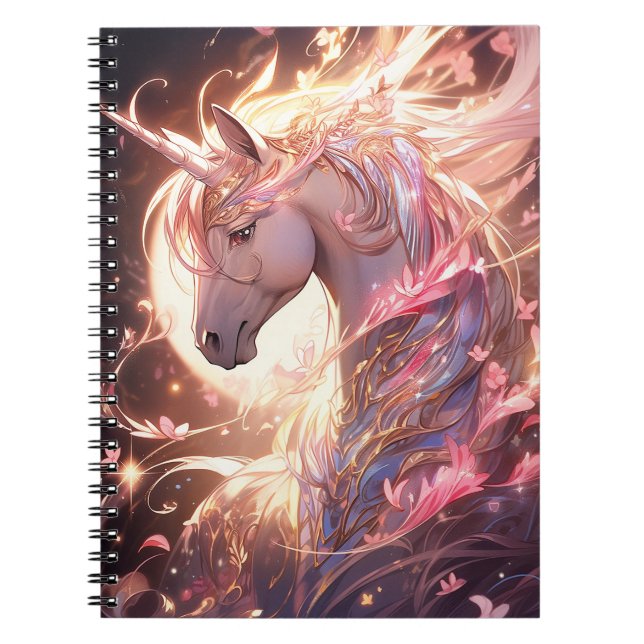 Unicorn Fantasy Art Notizblock (Vorderseite)