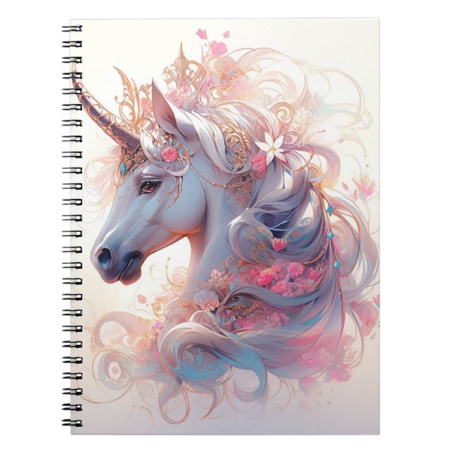 Unicorn Fantasy Art Notizblock (Vorderseite)