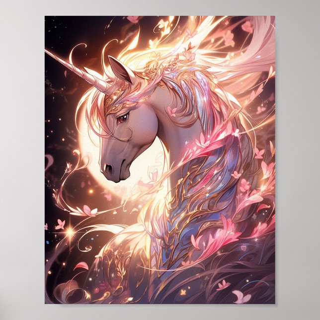 Unicorn Fantasy Art Poster (Vorne)