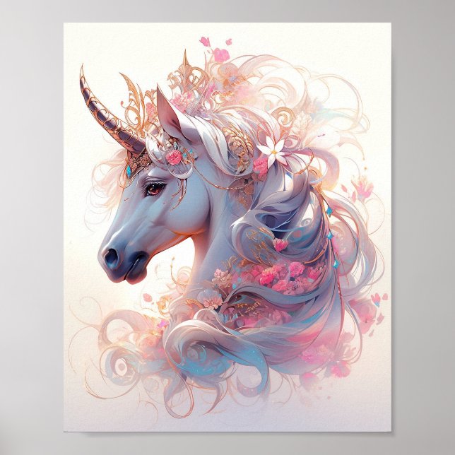 Unicorn Fantasy Art Poster (Vorne)