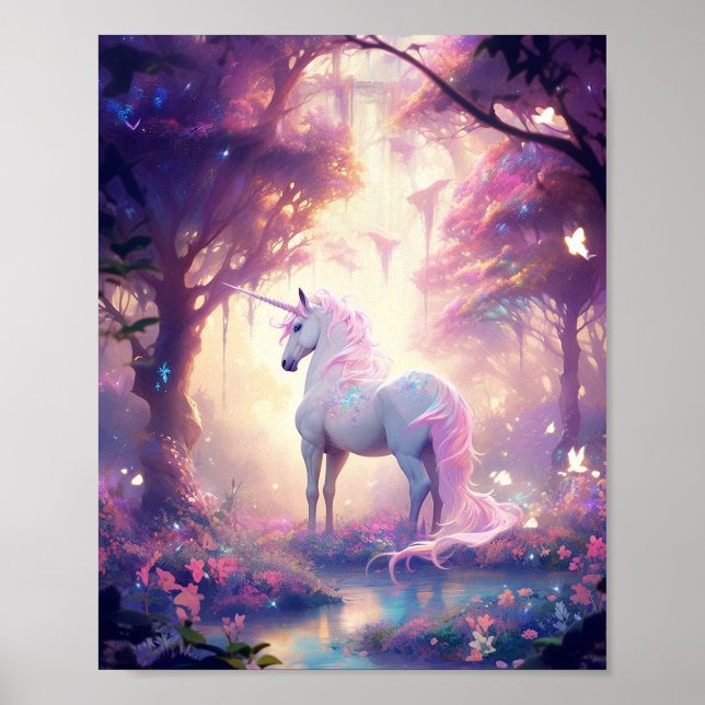 Unicorn Fantasy Art Poster (Vorne)