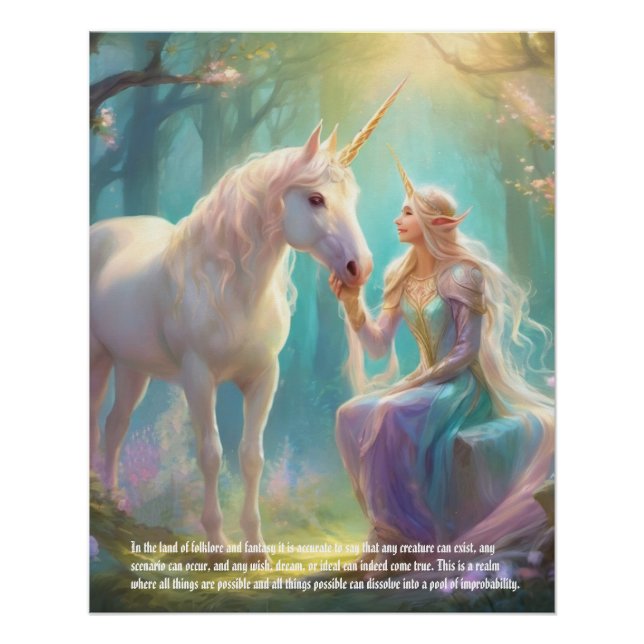 Unicorn Fantasy Poster (Vorderseite)
