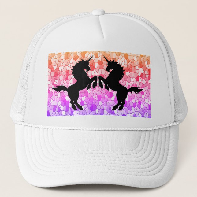 Unicorn Fantasy Trucker Hat Truckerkappe (Vorderseite)