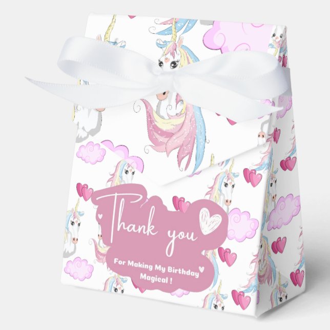 Unicorn Favor Box Geschenkschachtel (Vorderseite)
