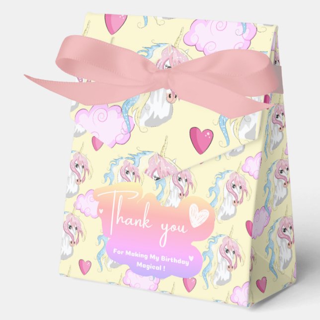 Unicorn Favor Box Geschenkschachtel (Vorderseite)