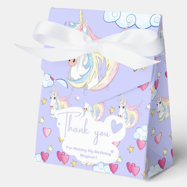 Unicorn Favor Box Geschenkschachtel (Vorderseite)