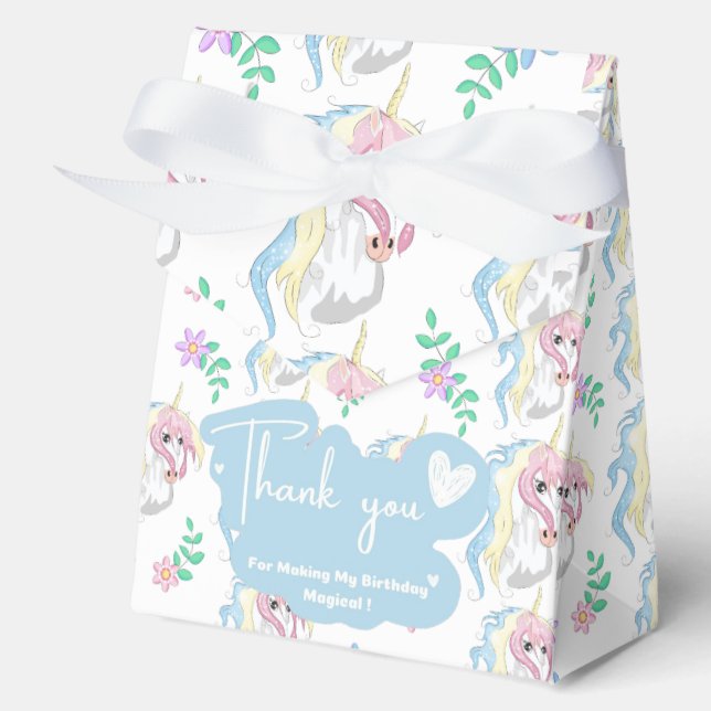 Unicorn Favor Box Geschenkschachtel (Vorderseite)