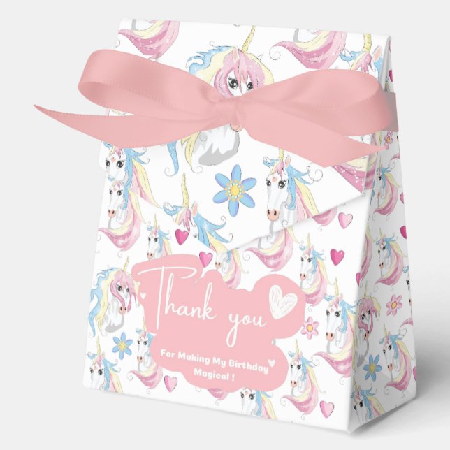 Unicorn Favor Box Geschenkschachtel (Vorderseite)