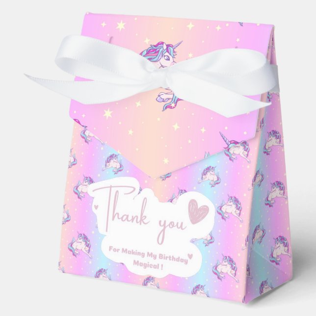 Unicorn Favor Box Geschenkschachtel (Vorderseite)