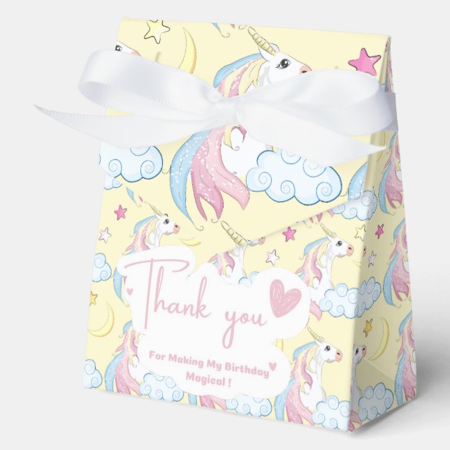 Unicorn Favor Box Geschenkschachtel (Vorderseite)