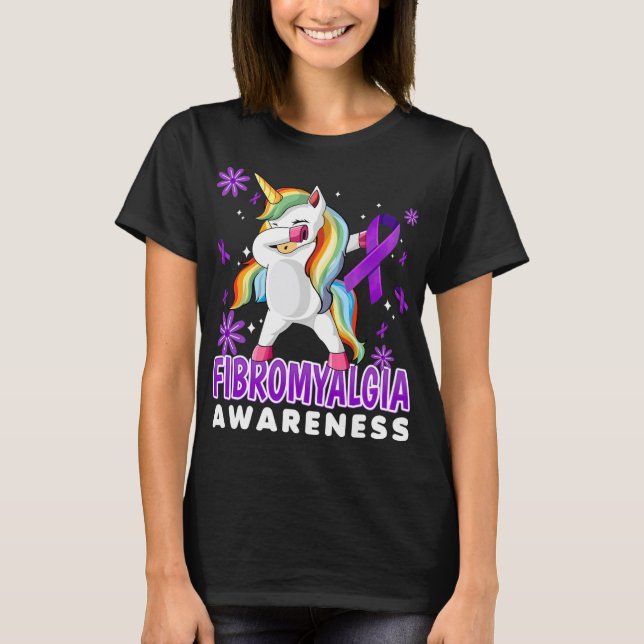 Unicorn Fibromyalgia - Fibro Krieger T-Shirt (Vorderseite)