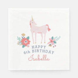 Unicorn Fields Geburtstagsparty Serviette
