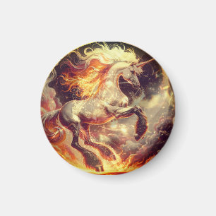 Unicorn Fire Magnet