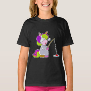 Unicorn Fisher Angelrute Angeln T-Shirt