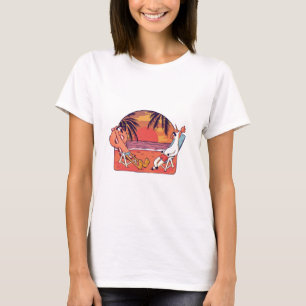 Unicorn Flamingo Beach T-Shirt