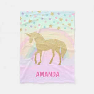Unicorn-Fleece-Decke, klein Fleecedecke