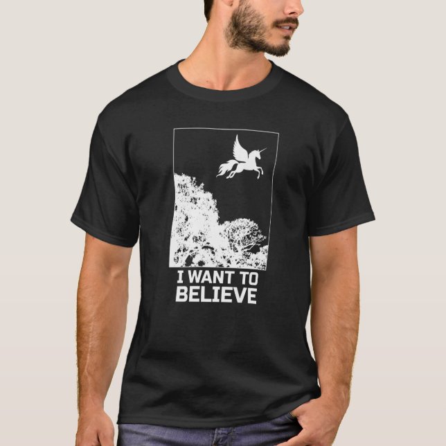 Unicorn fliegen Wollte ich, UAP Outfit Alien zu gl T-Shirt (Vorderseite)