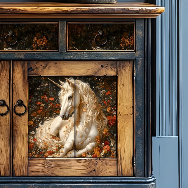 Unicorn Floral Meadow Fantasy - Musik Seidenpapier (Von Creator hochgeladen)