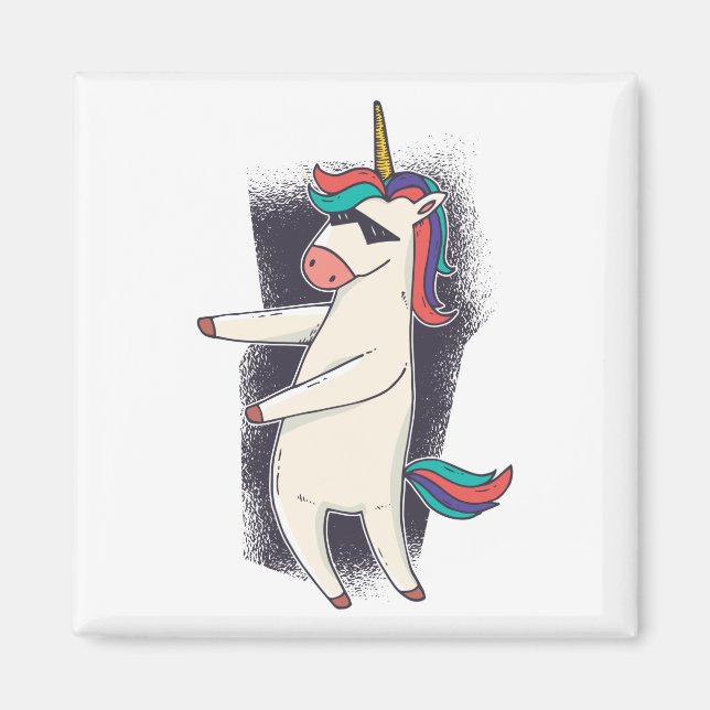 Unicorn Floss Dance Magnet (Vorne)