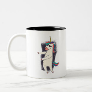 Unicorn Floss Dance Zweifarbige Tasse