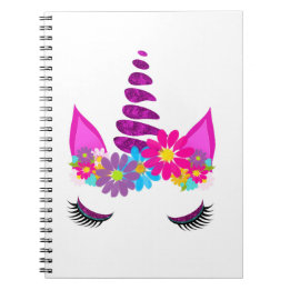 Unicorn Flower y Super Niedlich Girly Notizblock