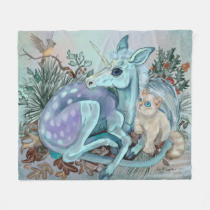 Unicorn Foal Cosy Cuddles Holiday Fleecedecke