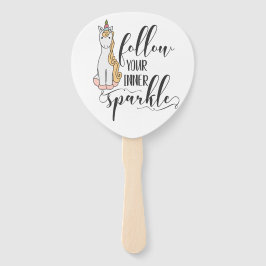 Unicorn Folgen Sie dem Party Ihres inneren Sparkel Fächer