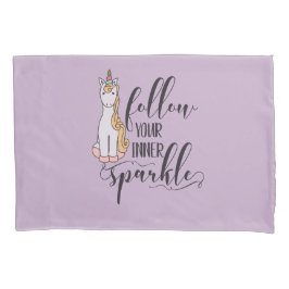 Unicorn Folgen Sie dem Party Ihres inneren Sparkel Kissenbezug