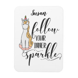 Unicorn Folgen Sie dem Party Ihres inneren Sparkel Magnet