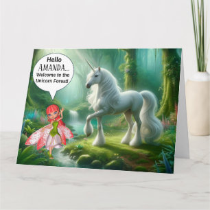 Unicorn Forest Birthday Card Karte