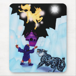 Unicorn Freedom göttliche Boy Snow Leopard Fantasy Mousepad