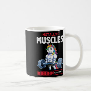 Unicorn Funny Bodybuilding Flexcorn Spaß Fitm Nied Kaffeetasse